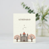 アーメダバードインド旅行はがき ポストカード (スタンド正面)