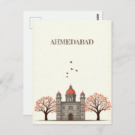 アーメダバードインド旅行はがき ポストカード (正面/裏面)