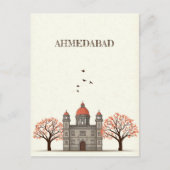 アーメダバードインド旅行はがき ポストカード (正面)