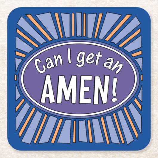 アーメンもらってもいい！ スクエアペーパーコースター (正面)