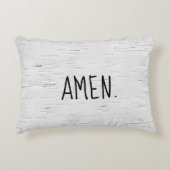 アーメン文字オン樺の木ツリーアクセントピロー アクセントクッション (正面)