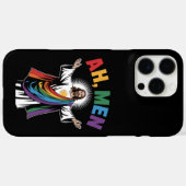 アーメン 笑える イエス レズビアン・ゲイ トランスジェンダー+ プライド パレード レインボー Case-Mate iPhoneケース (裏面 (横))
