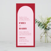 アーモダンチはっきりしたタイポグラフィQRコード長結婚いI 招待状 (スタンド正面)