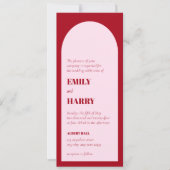 アーモダンチはっきりしたタイポグラフィQRコード長結婚いI 招待状 (正面)