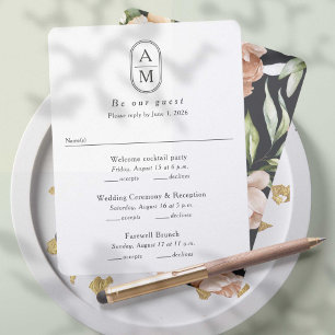 アーモダンチイニシャル数々のイベント結婚式RSVP