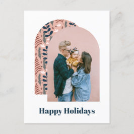 アーモダンチカスタムフォトピンクの葉 シーズンポストカード