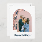 アーモダンチカスタムフォトピンクの葉 シーズンポストカード (正面/裏面)