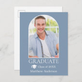 アーモダンチグラードキャップダスティブルー卒業 ポストカード (正面/裏面)