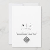 アーモダンチシンプルスクリプQRコー結婚ド セーブザデート (裏面)