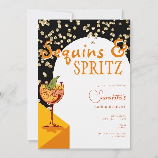 アーモダンチセクエレガントインズスピリッツ夏誕生日 招待状 (正面)