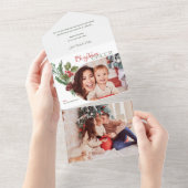 アーモダンチフローラクリスマス応援スクリプト写真 オールインワン招待状 (貼ってはがせる)