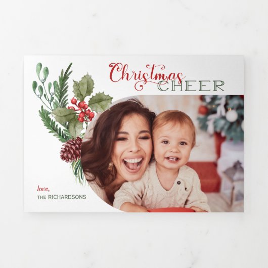 アーモダンチフローラクリスマス応援スクリプト写真 三つ折りクリスマスカード (カバー)