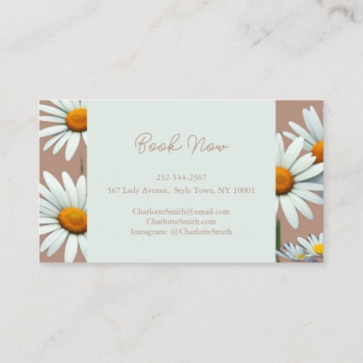 アーモダンチフローラ 名刺 (裏面)