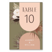 アーモダンチボヘミアンシックボホウォーター花模様 テーブルナンバー (正面)