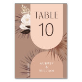 アーモダンチボヘミアンシックボホウォーター花模様 テーブルナンバー (裏面)