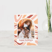 アーモダンチレトロカラフルクリスマスホリデーフォト シーズンカード (正面)