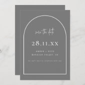 アーモダンチレトロミニマリストグレー セーブザデート (正面/裏面)