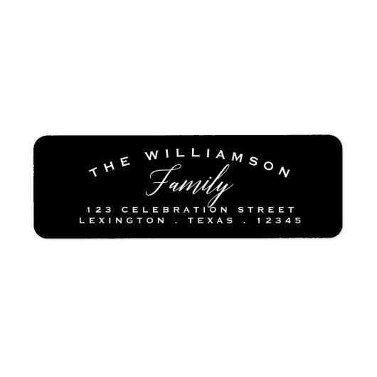 アーモダンチ住所 シールブラック |白 ラベル (正面)