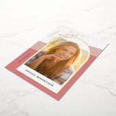 アーモダンチ写真バラ卒業ゴールドフォイルInv 箔招待状 (回転した状態)