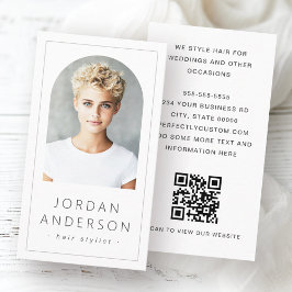 アーモダンチ写真縁ど薄QRコードホワイト 名刺