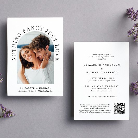 アーモダンチ写真QRコードNothing ファンシー Just Love 招待状