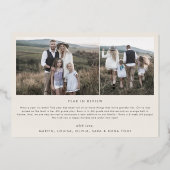 アーモダンチ |クリームフォイル数々のフォトクリスマス 箔シーズンカード (裏面)