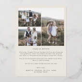 アーモダンチ |クリームフォイル新年の写真 箔シーズンカード (裏面)