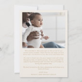 アーモダンチ |クリームフォトコラージュありがとうございました誕生 案内状 (裏面)