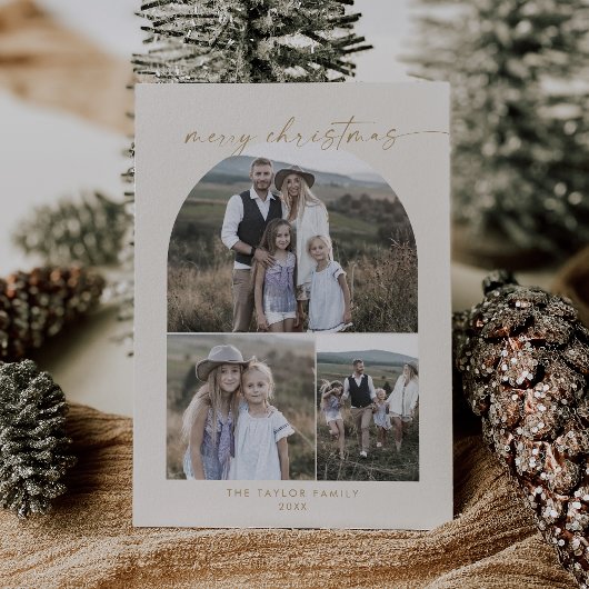 アーモダンチ |クリームフォトコラージュクリスマス シーズンカード