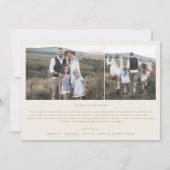 アーモダンチ |クリームフォト数々のファミリークリスマス シーズンカード (裏面)