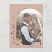 アーモダンチ |サーモンQRコードフォト日付を保存 インビテーションポストカード (正面)