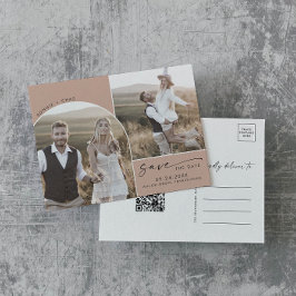 アーモダンチ |サーモンQRコード2 Photo the Date インビテーションポストカード