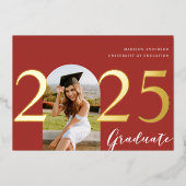 アーモダンチ |フォイルフォト卒業発表 箔招待状 (正面)