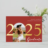 アーモダンチ |フォイルフォト卒業発表 箔招待状 (立ち正面)