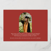 アーモダンチ |フォイルフォト卒業発表 箔招待状 (裏面)