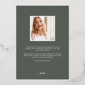 アーモダンチ |フォイル卒業発表 箔招待状 (裏面)