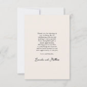 アーモダンチ・ボホ結婚の感謝 サンキューカード (裏面)