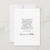 アーモダンチ・ボホ結婚の感謝 サンキューカード (裏面)