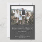 アーモダンチ |灰色の新年の写真コラージュ家族 シーズンカード (裏面)