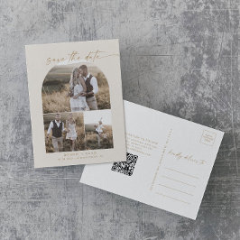 アーモダンチ | Cream QRフォトコラージュ日付を保存 インビテーションポストカード