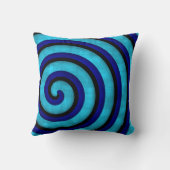 アーモダントはっきりした・ブルー・スパイラルコンテンポラリーデザイン クッション (裏面)