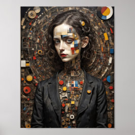 アーモダントアヴァンギャルドスタイル女性抽象芸術 ポスター