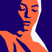 アーモダントウーマンポートレート ポスター