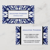 アーモダントカスタム・ビジネス・カード青と白 名刺 (正面/裏面)