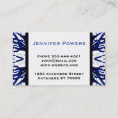 アーモダントカスタム・ビジネス・カード青と白 名刺 (裏面)