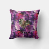 アーモダントカスタム・フォト・ピロー紫抽象芸術 クッション (裏面)
