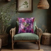 アーモダントカスタム・フォト・ピロー紫抽象芸術 クッション