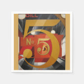 アーモダントキュービストデマス姿5 in金ゴールド スタンダードカクテルナプキン (正面)