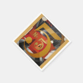 アーモダントキュービストデマス姿5 in金ゴールド スタンダードカクテルナプキン (角)