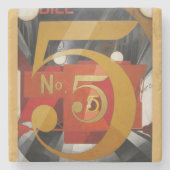 アーモダントキュービストデマス姿5 in金ゴールド ストーンコースター (正面)